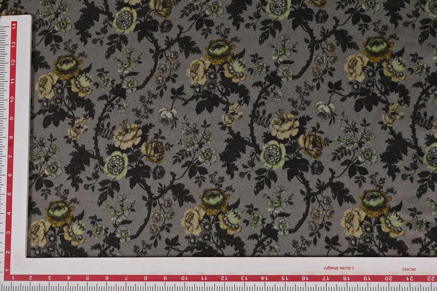 Multicolor Floral Printed Wool Blend Fabric