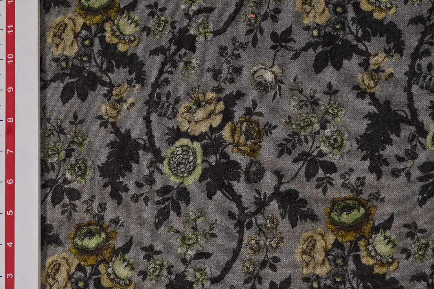 Multicolor Floral Printed Wool Blend Fabric