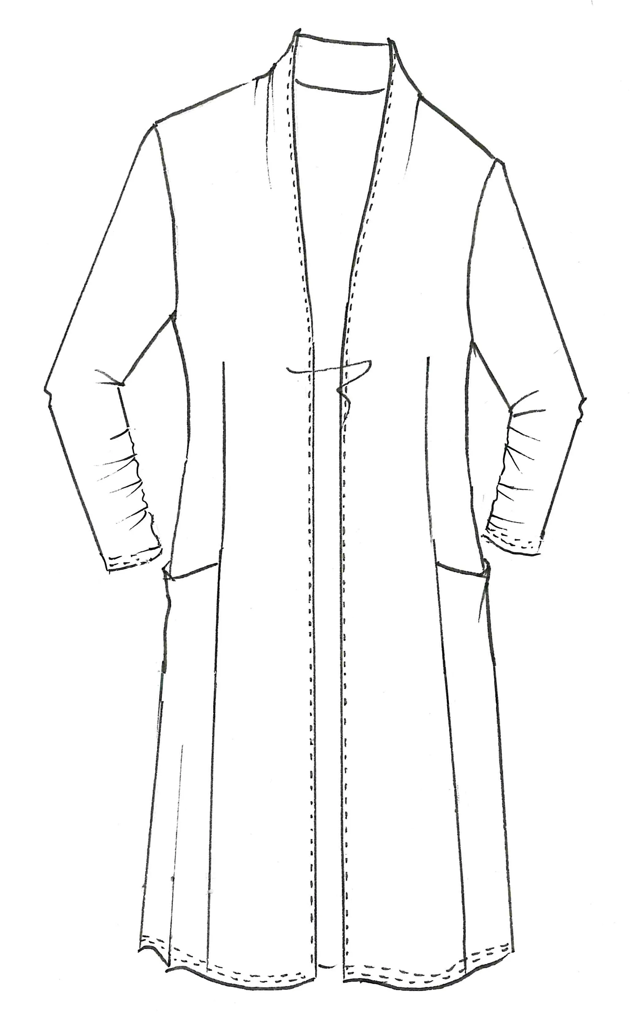 Paula Ryan Merino Long Shrug - Black