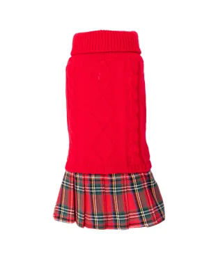 Perfectly Plaid Turtleneck Sweater Dog Dress (FINAL SALE)