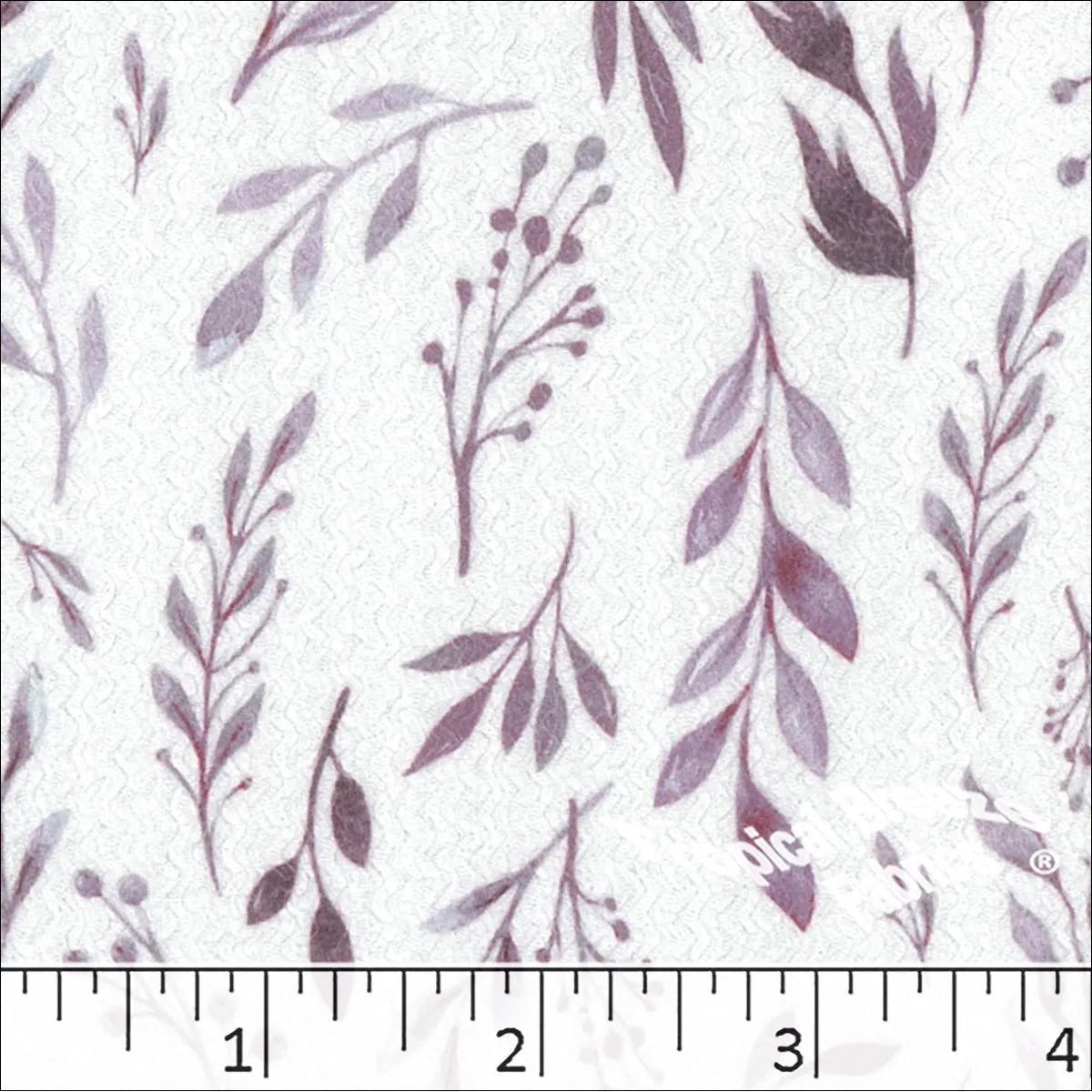 Pointelle Crepe Knit Leaf Print Fabric 572512