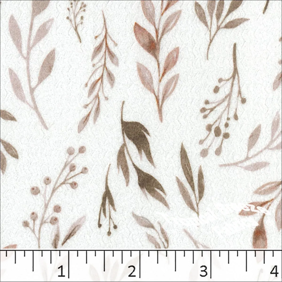Pointelle Crepe Knit Leaf Print Fabric 572512