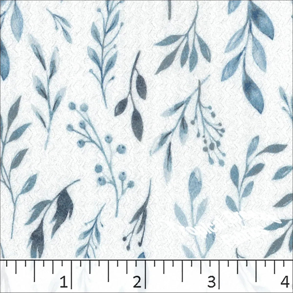 Pointelle Crepe Knit Leaf Print Fabric 572512