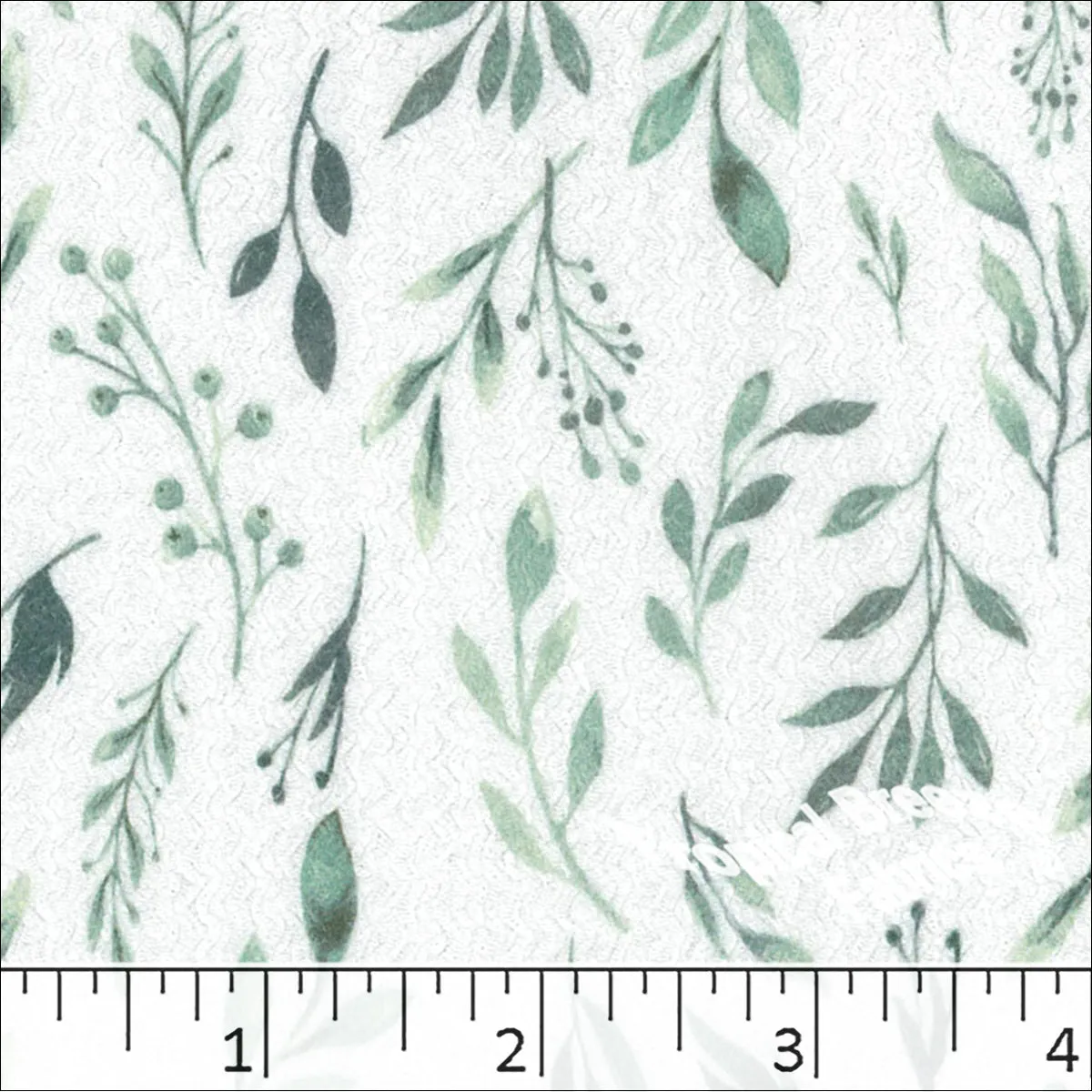 Pointelle Crepe Knit Leaf Print Fabric 572512