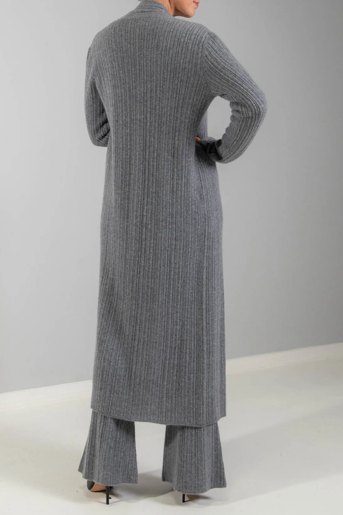 RECYCLED CASHMERE RIBBED DUSTER