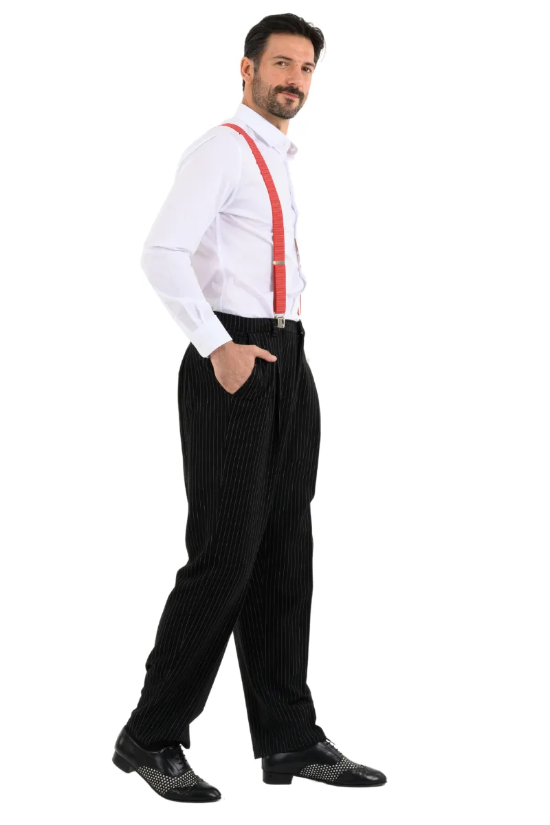 Red Polka-Dot Men's Adjustable Suspenders