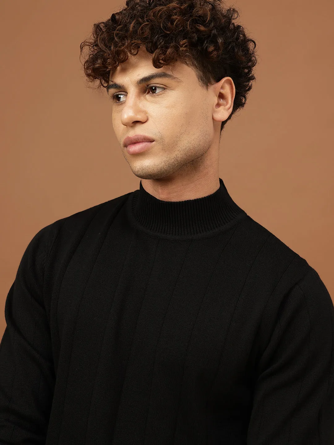 Richlook Men Crew Neck Natural Grey Sweater