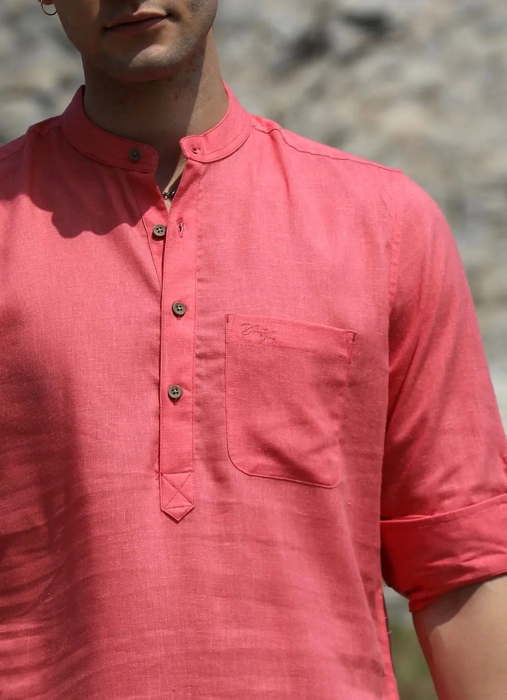 Silvassa Coral Kurta