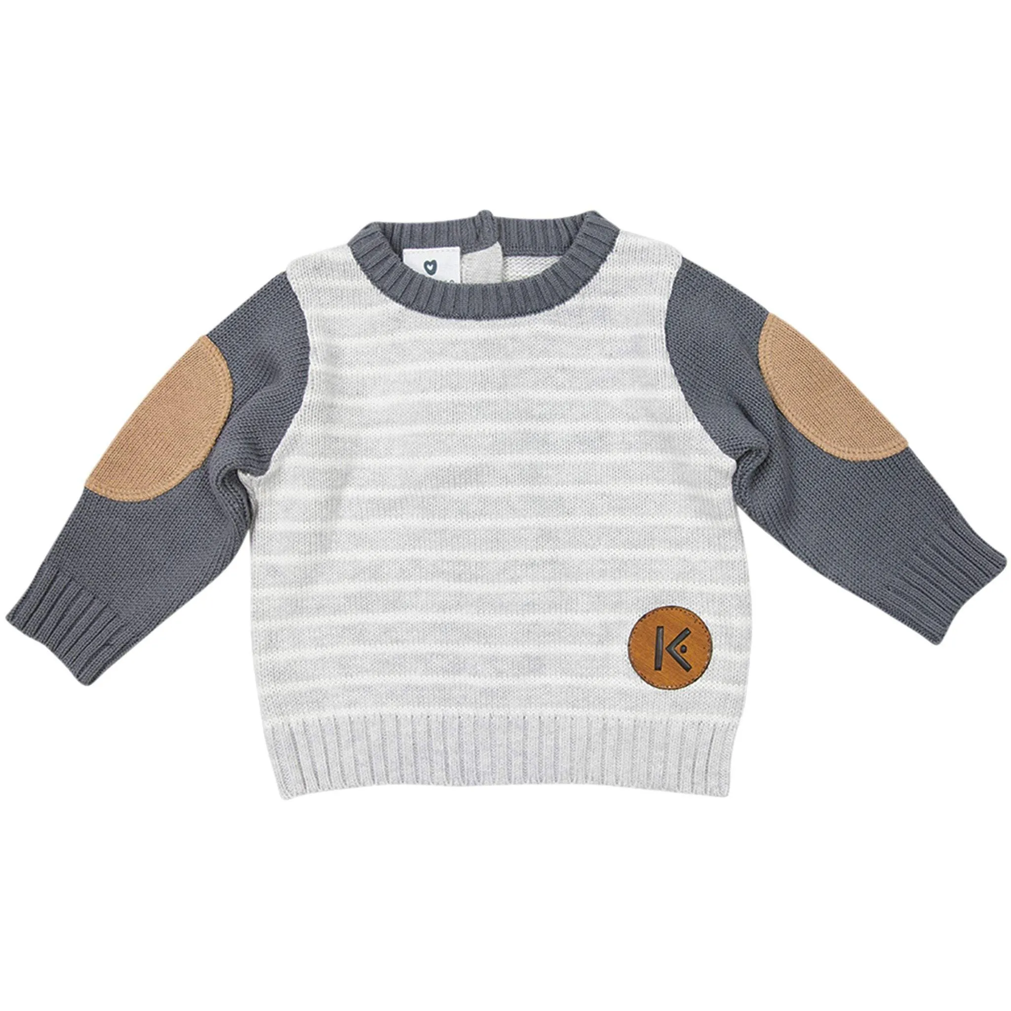 Stripe Knit Sweater Grey