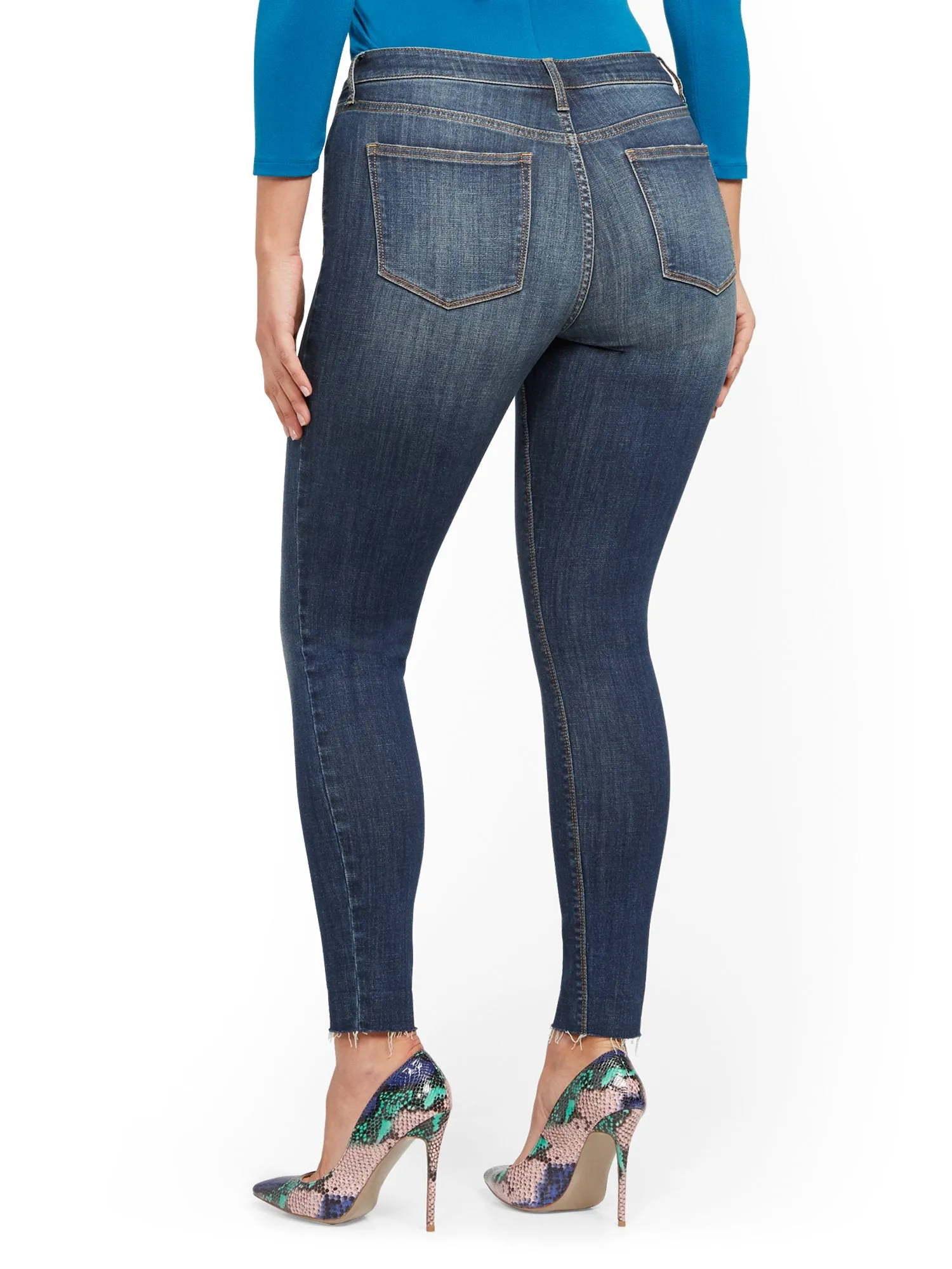 Sunday Mid-Rise Super-Skinny Jeans - Foxy Blue