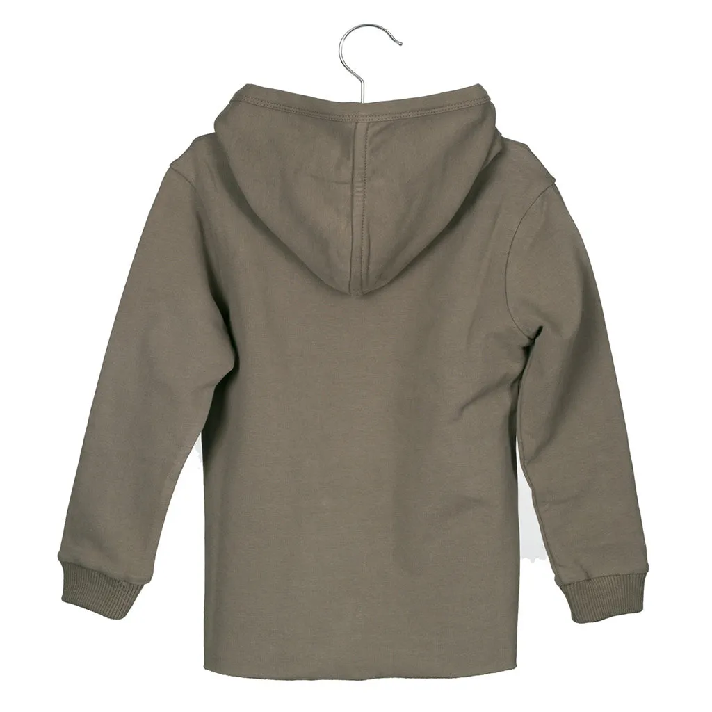 Sweater Hooded Bo Warm Grey
