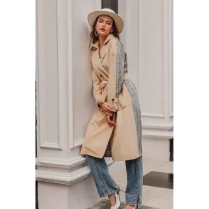 Tarina Contrast Trench Coat