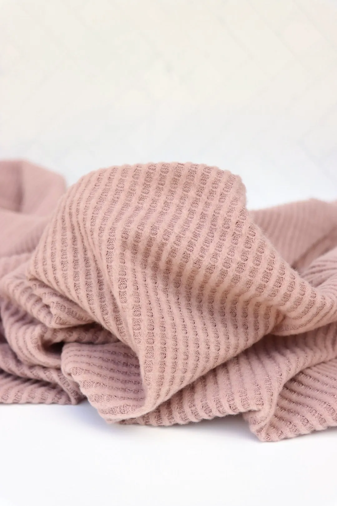 Taupe Brushed Waffle Sweater Knit