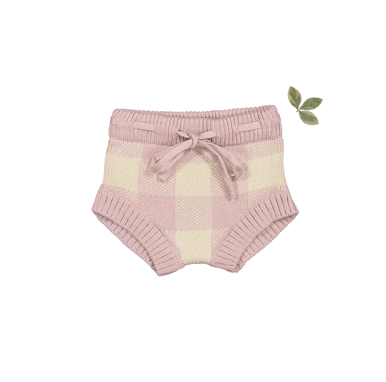 The Gingham Knit Bloomer - Mauve