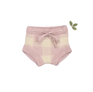 The Gingham Knit Bloomer - Mauve