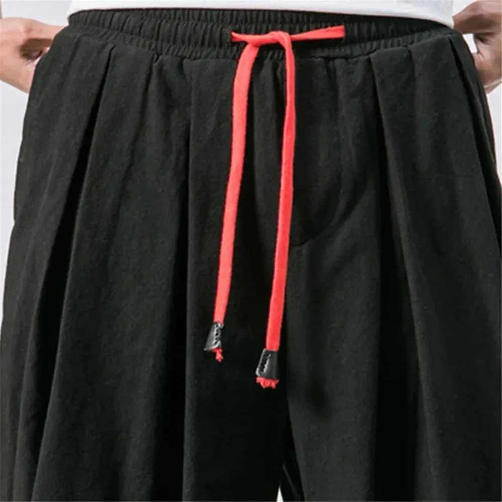 Urban Drifter Tech Harem Pants- Oversize Loose Harem Pants  Linen Sweatpants High