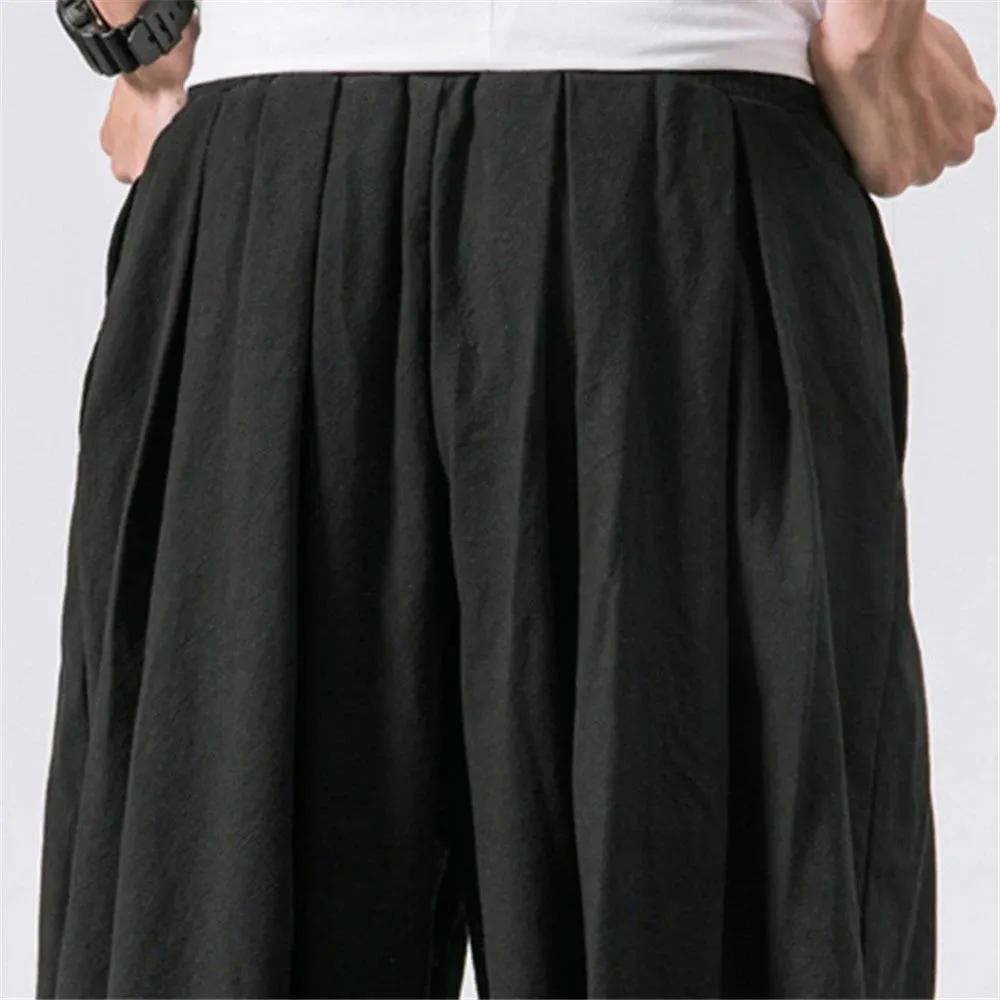 Urban Drifter Tech Harem Pants- Oversize Loose Harem Pants  Linen Sweatpants High