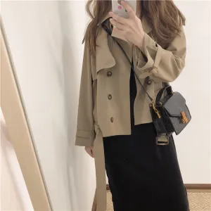Women's short trench coat